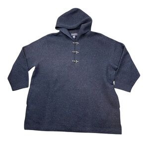Newton Trading Co. 2X‎ Navy 100% Wool Women's Jacket 1/4 Metal Fastners